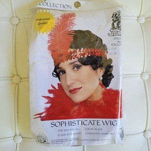 NWT Adult Black1920s Flapper Wig